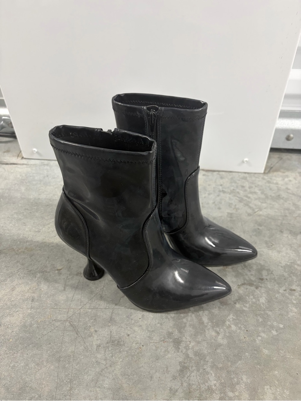 INC International Concepts Black Pointed Toe Stiletto Ankle Boots